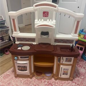 Step2 Kids Play Kitchen Set - White and Brown